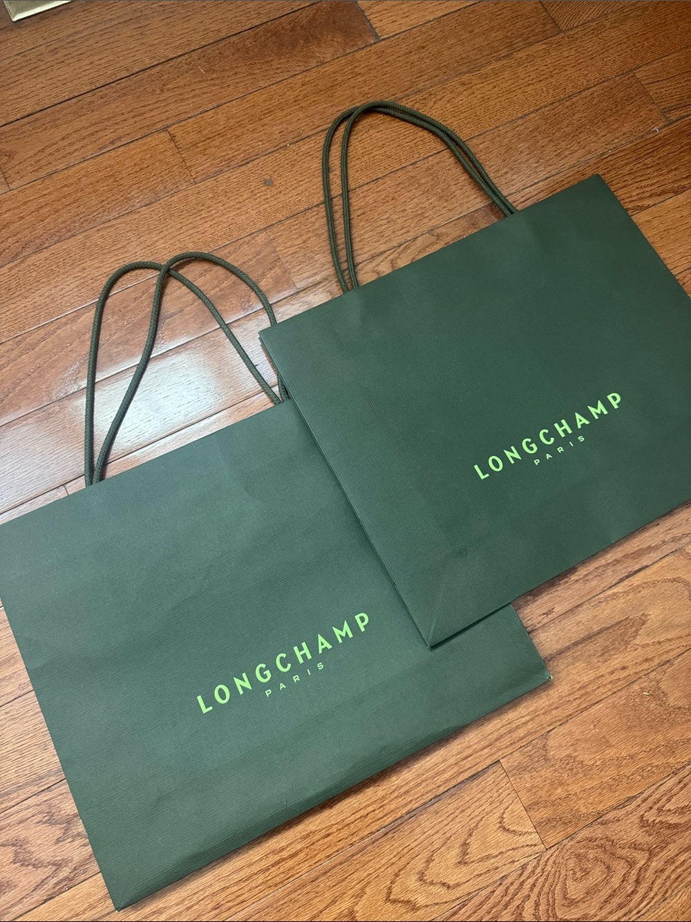 2 Large Longchamp Shopping Bags